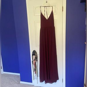 Maroon floor length dress